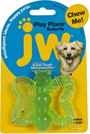 JW Pet Butterfly Teether, Green