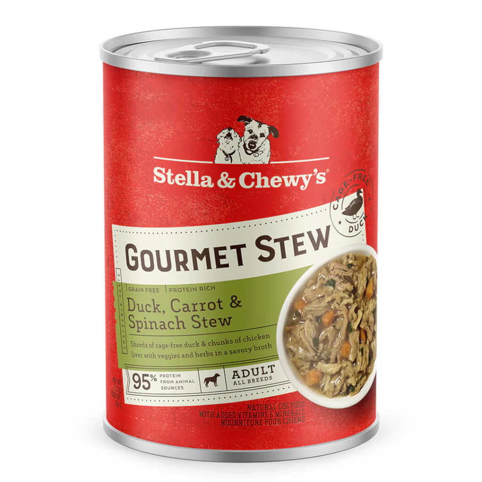 Stella & Chewy's Gourmet Stew Duck with Carrots and Spinach Dog food, 12.5 oz