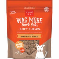 Cloud Star Wag More Bark Less Soft & Chewy with Creamy Peanut Butter Dog Treats, 6-oz bag