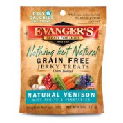 Evanger's Nothing But Natural Venison with Fruits & Vegetables Jerky Dog Treats, 4.5-oz bag